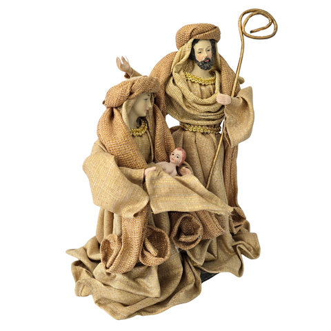 Sagrada Família em Linho -juta - Resina