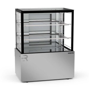 Vitrine Refrigerada 1,00 Metro 2 Prateleiras Titanium Premium Inox Vtprr1000 2p 220v - Refrimate