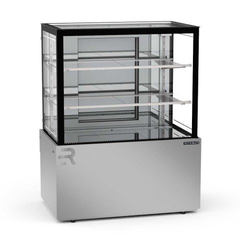Vitrine Refrigerada 1,00 Metro 2 Prateleiras Titanium Premium Inox Vtprr1000 2p 220v - Refrimate
