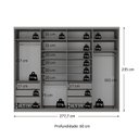 Ver imagem 3 de Guarda-roupa Closet Casal 100% Mdf Bp 277,7cm com 1 Porta Espelho 6 Gavetas Sion