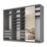 Guarda-roupa Closet Casal 100% Mdf Bp 277,7cm com 1 Porta Espelho 6 Gavetas Sion - 2