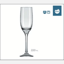 Ver imagem 2 de Taça para Champanhe Imperatriz 220 ml Transparente Nadir - Kit com 12 Unidades