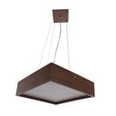 Ver imagem 1 de Lustre Pendente Madeira Quadrado 25cm Cor:imbuia