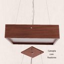 Ver imagem 5 de Lustre Pendente Madeira Quadrado 25cm Cor:imbuia