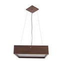 Ver imagem 6 de Lustre Pendente Madeira Quadrado 25cm Cor:imbuia