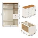 Ver imagem 3 de Quarto Completo Berço Evolutivo Cômoda e Guarda Roupa Ananda Casatema MadeiraOriginals Bege/Off White/Mel