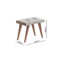Ver imagem 6 de Penteadeira Anaísa com Banqueta Isa Cor Nature com Off White