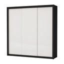 Ver imagem 2 de Guarda-Roupa Casal com 3 Portas de Correr e 4 Gavetas 186cm Multimóveis CR35573 Preto/Off White