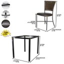 Ver imagem 3 de 6 Cadeiras Gramado Mesa de Jantar Jogo De Área Jardim Móveis Interno e Externo Em Fibra Sintética.