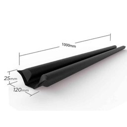 Veda Fresta Protetor Porta Rolinho Impermeável 100Cm Comfort Door Vedação Contra Poeira Inseto Preto - 4