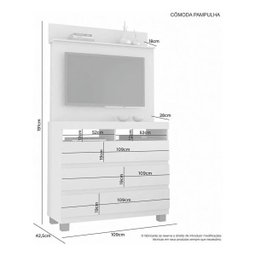 Cômoda Com Painel Para Tv Até 48 Polegadas Pampulha (Noronha/Off) - 2 Cômoda Com Painel Para Tv Até 48 Polegadas Pampulha (Noronha/Off) - 2