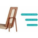 Ver imagem 7 de Conjunto: Mesa de Cozinha Stellar 1598 Aço C/ Tampo Madeirado 120x80cm e 4 Cadeiras Wood Rose/petra