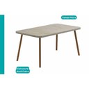 Ver imagem 3 de Conjunto: Mesa de Cozinha Stellar 1598 Aço C/ Tampo Madeirado 120x80cm e 4 Cadeiras Wood Rose/petra