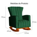 Ver imagem 4 de Poltrona Balanço c/ Puff Melinda Veludo Verde
