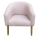 Ver imagem 1 de Poltrona Estela Tresse Boucle Rosa Chá - Dominic Decor