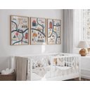 Ver imagem 3 de Kit 3 Quadros Estrada Carros Trem Ônibus Caminhão Quarto Infantil Bebê