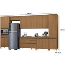 Ver imagem 3 de Cozinha Completa Maxxi 9 Peças (3aéreos+2balcões+2paneleiros+2complementos) C9p47 Canela -