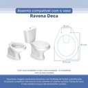 Ver imagem 3 de Tampa Vaso Sanitário Poliester Acrilico Ravena Branco para Bacia Deca