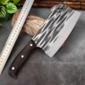 Faca Cutelo Chef Grande Aço Inox Rústico Cortar Carne Frango Churrasco Açougueiro Churrasqueiro Cozi - 8