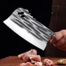 Faca Cutelo Chef Grande Aço Inox Rústico Cortar Carne Frango Churrasco Açougueiro Churrasqueiro Cozi - 7