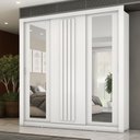 Ver imagem 1 de Guarda-roupa Casal 3 Portas Doha Duo Carraro Ripado