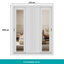 Ver imagem 7 de Guarda-roupa Casal 3 Portas Doha Duo Carraro Ripado