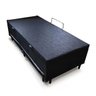 Cama Baú Solteiro C/ cama Auxiliar Ortopédica 88 x 188- Suede Preto - Tampo Japonês Preto - 2