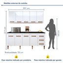 Ver imagem 3 de Cozinha Completa 9 Portas e 3 Gavetas Atenas