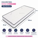 Ver imagem 7 de Kit Quarto de Bebê Flora Guarda Roupa Cômoda Berço Mini Cama Colchão 130x70 D18 Qmovi