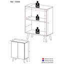 Ver imagem 4 de Gabinete Banheiro 2 Portas Retrô 63Cm Multimóveis V5006 Preto Preto