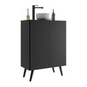 Ver imagem 1 de Gabinete Banheiro 2 Portas Retrô 63Cm Multimóveis V5006 Preto Preto