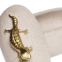 Ver imagem 3 de Pote Decorativo Lagartixa em Poliresina Dourado 25cm 21032 Mart