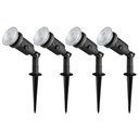 Ver imagem 1 de Kit 4 Luminárias Preta Espeto Jardim Projetor Lâmpada E27 Bivolt Summer Dital