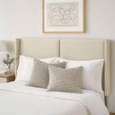 Ver imagem 5 de Cabeceira Cama Queen 176 Cm Estofada Linho ou Veludo Editável Cor:veludo Luxor Creme