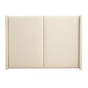 Ver imagem 2 de Cabeceira Cama Queen 176 Cm Estofada Linho ou Veludo Editável Cor:veludo Luxor Creme