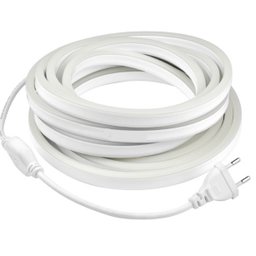 Kit 1 a 10 Metros Mangueira Fita Led Neon Flex Branco Frio 6500k + Rabicho:5 Metros 220v + Rabicho - 2