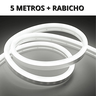 Kit 1 a 10 Metros Mangueira Fita Led Neon Flex Branco Frio 6500k + Rabicho:5 Metros 220v + Rabicho - 1