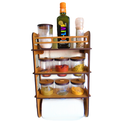 Ver imagem 3 de Porta temperos e condimentos em MDF de parede com 12 potes em acrílico