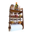 Ver imagem 2 de Porta temperos e condimentos em MDF de parede com 12 potes em acrílico