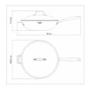 Ver imagem 3 de Panela Wok Grano 32 Cm 5,2 L em Aço Inox com Corpo Triplo e Revestimento Interno Antiaderente Tramon