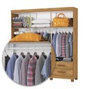 Ver imagem 7 de Guarda-Roupa 6 Portas 4 Gavetas com Pés Genova Marrom/Cinamomo
