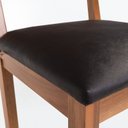 Ver imagem 7 de Banqueta para Cozinha Madeira Maciça Estofada Marrom/Amêndoa/Preto