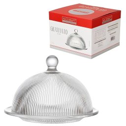 Queijeira Graffiato em Vidro  Transparente 20cm - 7