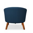 Ver imagem 6 de Poltrona Sala Decorativa Stella Pé Madeira Trapézio Castanho Bouclê Azul D03 - D’Rossi