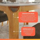 Ver imagem 5 de Mesa Sala de Jantar 1,20m Tampo em Vidro Cedro-off White