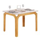 Ver imagem 1 de Mesa Sala de Jantar 1,20m Tampo em Vidro Cedro-off White