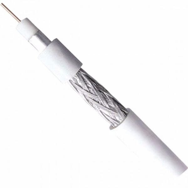 Cabo Coaxial Rg6 Branco Bobina com 300M - 2