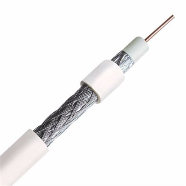 Cabo Coaxial Rg6 Branco Bobina com 300M - 3