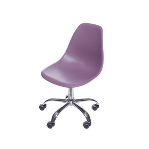 Cadeira Charles Eames Dkr Pp Base Rodizio:roxa
