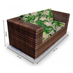 Conjunto Bora Bora - 1 Sofá 2 Lugares + 2 Poltronas + 1 Mesa de Centro - Egeias - 2